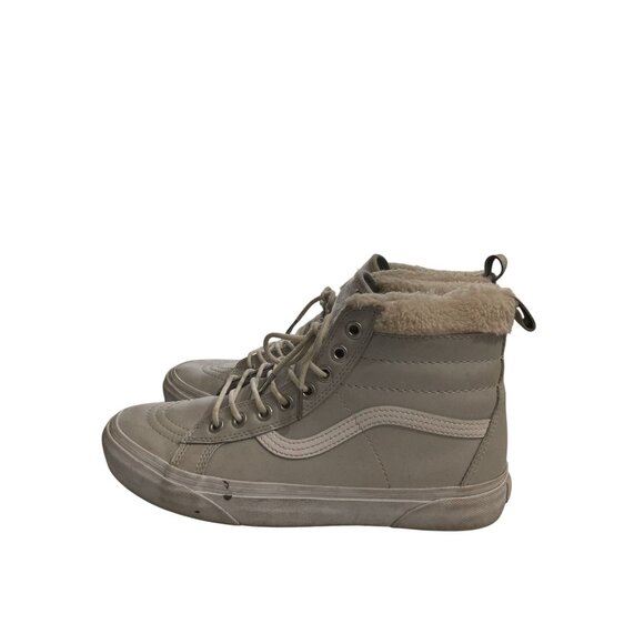 Vans unisex size Mens 7 Womens 8.5 Gray High-Top skate fur lined Sneakers - Picture 2 of 7